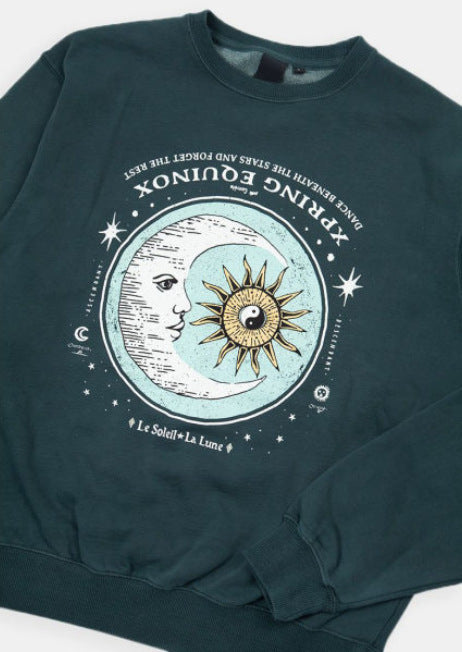 Womens Yin Yang Printed Sweatshirt