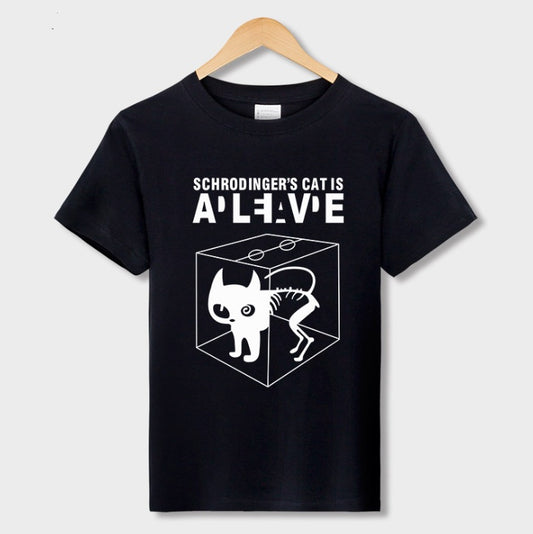 Womens Schrodingers Cat Is Alive Dead T-Shirt