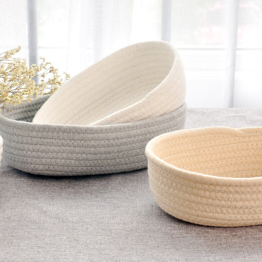 Minimalist Aesthetic: Eco-Friendly Woven Cotton Rope Storage Baskets