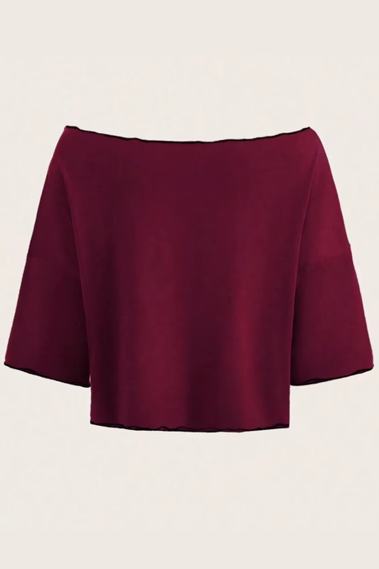 Women’s off-shoulder skull print blouse with drop sleeves and Halloween detailing – polyester streetwear top in army green, gray, and red tones.