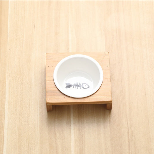 Cat Love Organic Wood Bowls