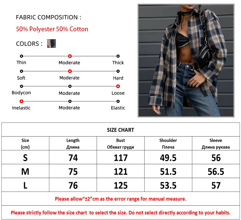 Oversized plaid button-up shirt in navy tones, styled for a relaxed and trendy streetwear look.