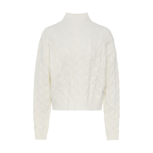 Women Plain Mock Neck Sweaters
