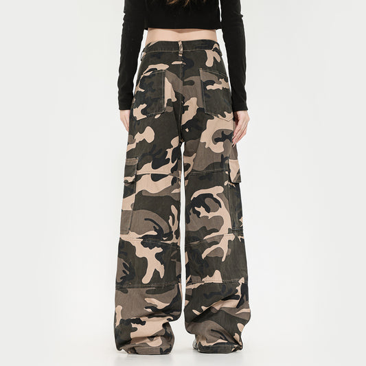 Womens Cute Print Cargo Pants