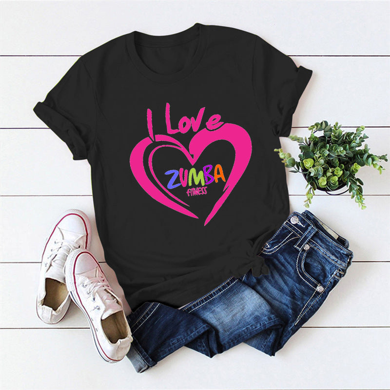 Women Funny Sport Dance Zumba Theme Summer T-Shirts