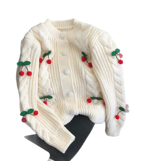 Sweet Cherry Stand Up Sweater