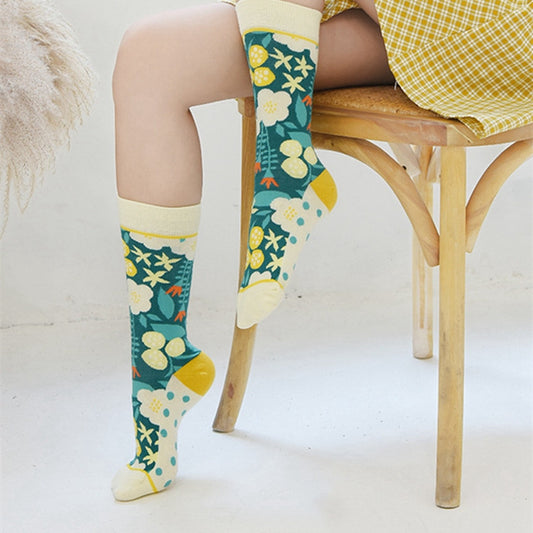 Cactus Cozy Crew Socks