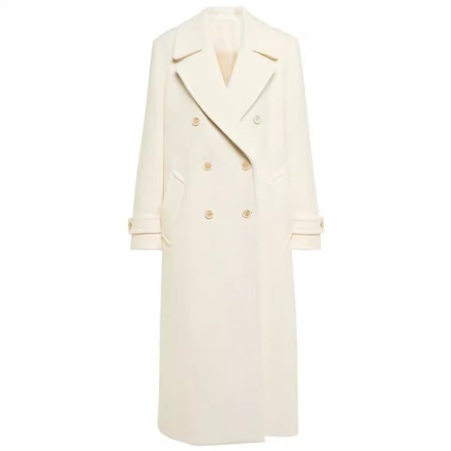 Womens Edge Line Elegant Double Breasted Outwear Coats