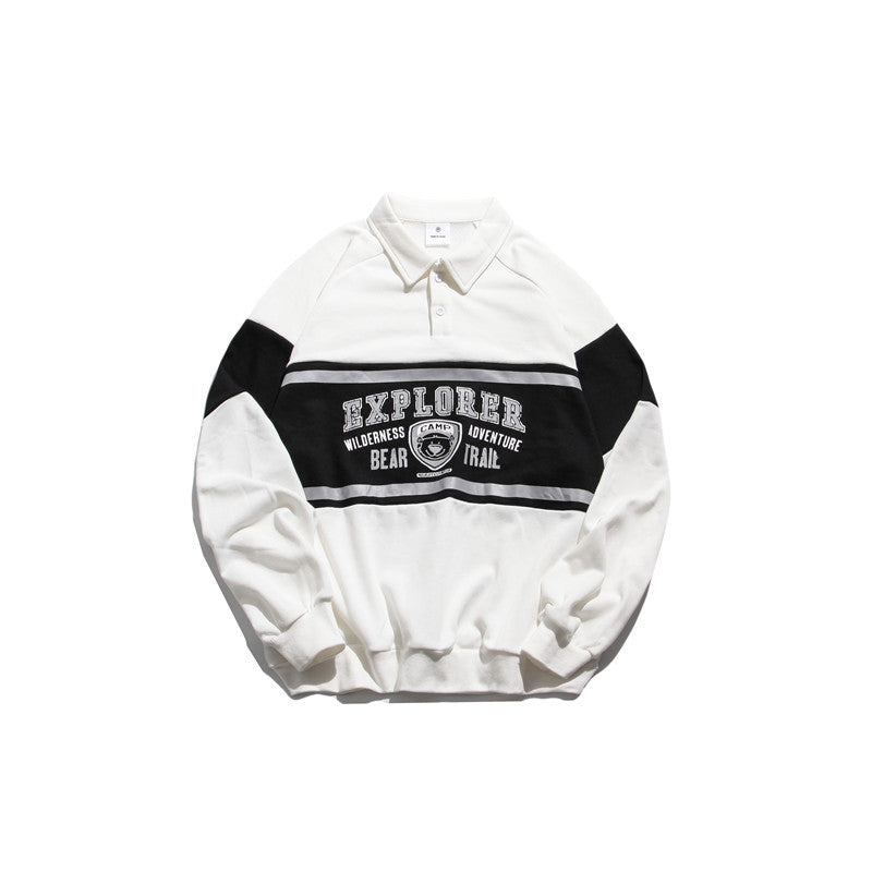 Barbearia Est 1946 Polo Collar Winter Sweatshirt For Women