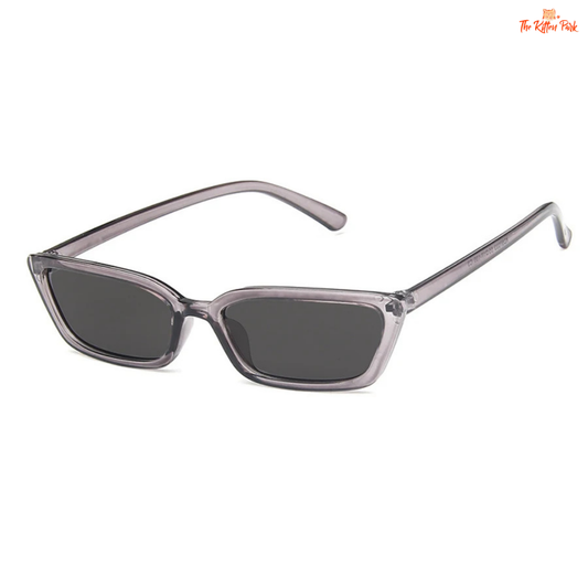 Small cat eye retro sunglasses for women with square frames and UV400 polycarbonate lenses, designed for stylish casual sun protection.