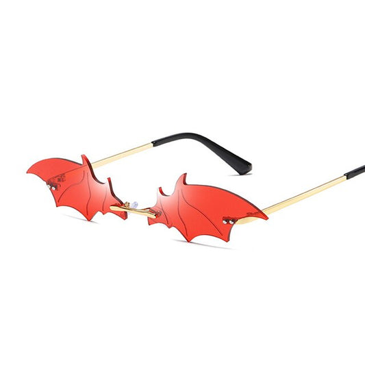 Bat Shaped Rimless Sunglasses