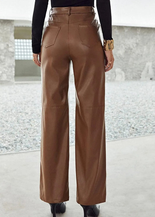 High-Waist Solid Splendor Pants