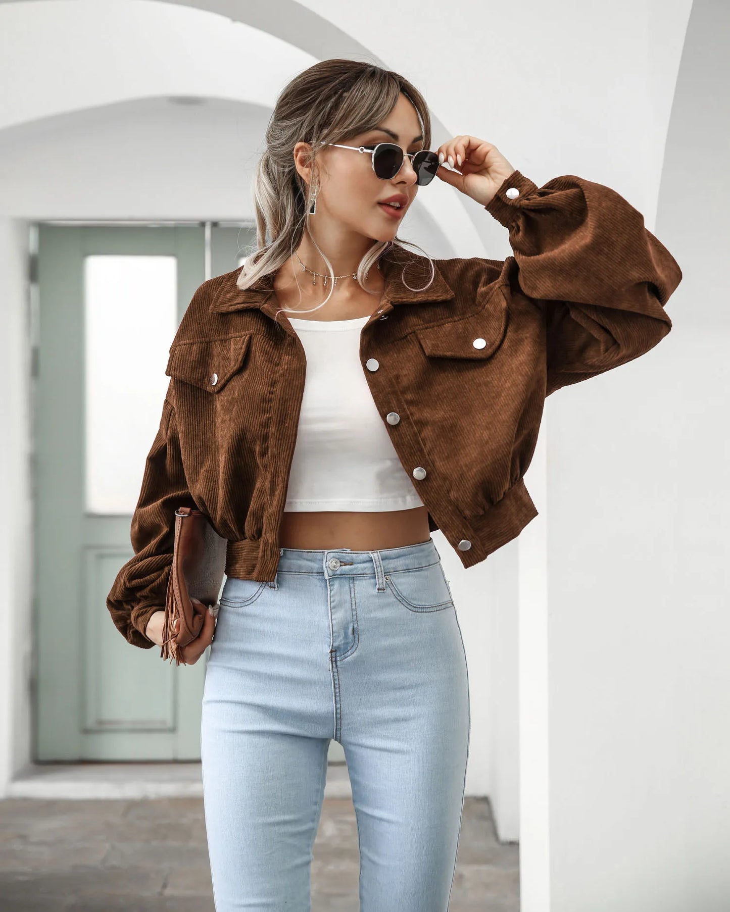 Classic Corduroy Cropped Jacket