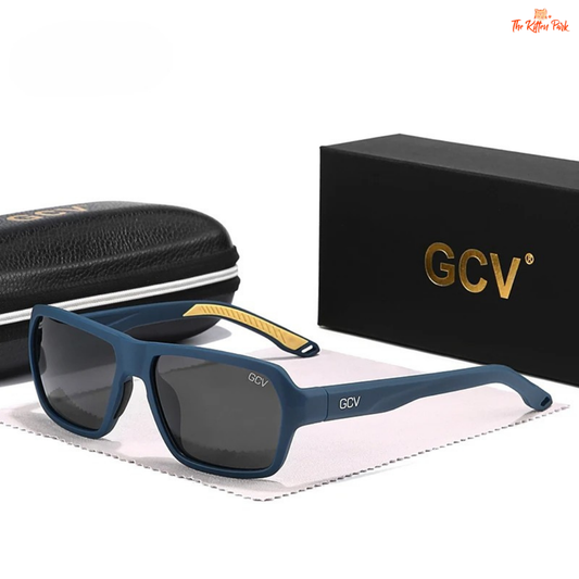 Unisex polarized square sports sunglasses with TR-90 frame and photochromic UV400 lenses, ideal for fishing, driving, and outdoor cycling.