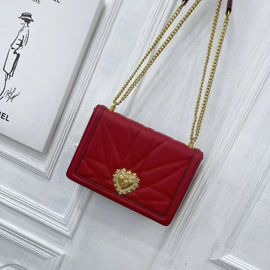 Gold Heart Casual Handbag