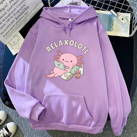 CozyCartoon Korean Style Graphic Hoodie