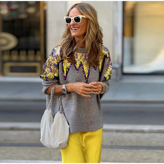 Sequin Sparkle Elegance Sweater