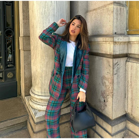 Retro Chic Plaid Spring Set