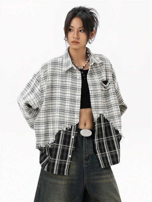 Korean Luxe Plaid Shirt