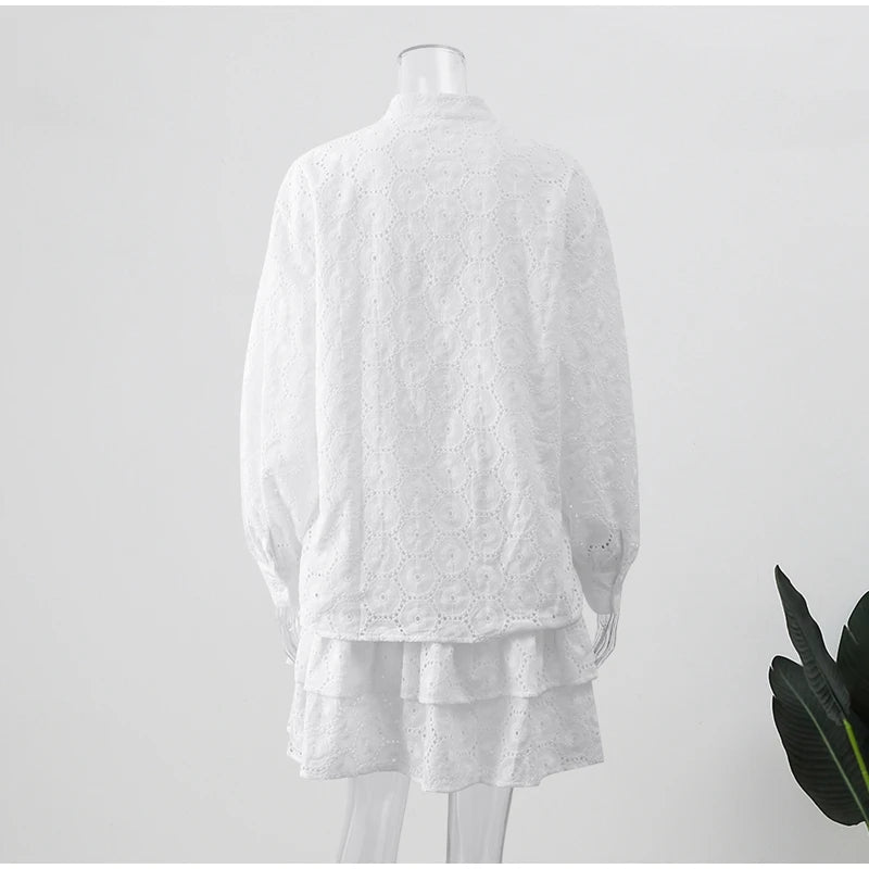 Breezy Elegance Ruffle Shorts Set