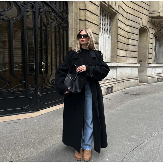 Winter Double-Breasted Woolen Elegance Coat