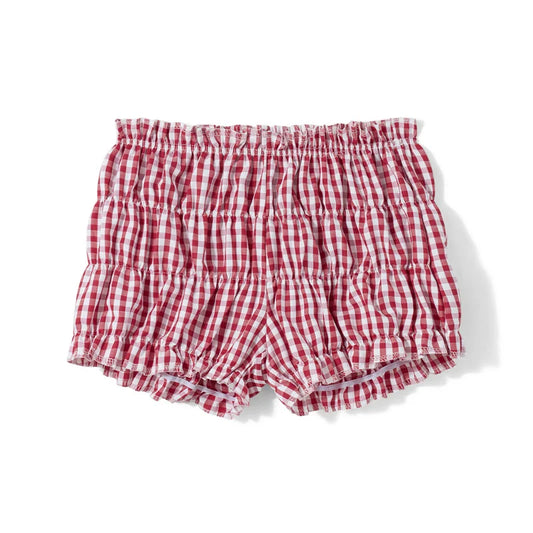 Sweetheart Plaid Ruffle Shorts