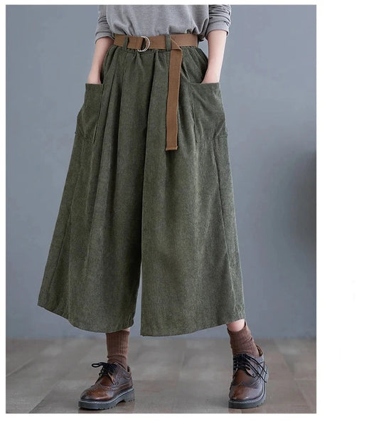 Vintage Corduroy High-Waist Pants