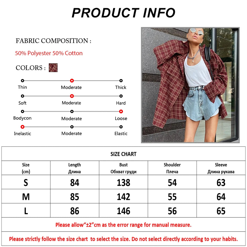 Oversized Flannel Shirt – Cozy Red Plaid Vibe