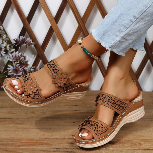 Casual Flower Platform Sandals