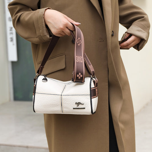 Genuine Leather Messenger Handbag