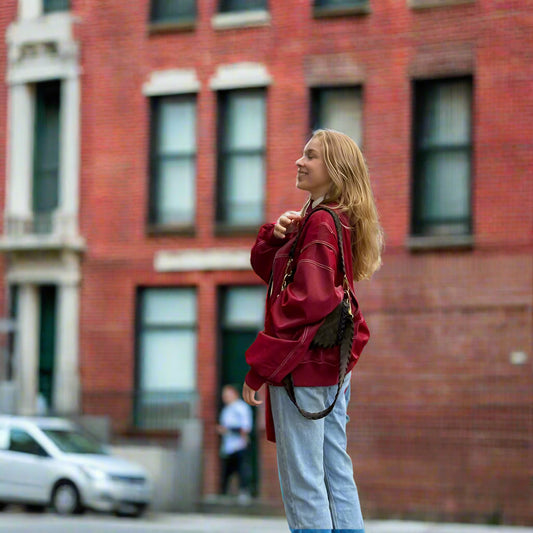 Casual Bold Red Coat
