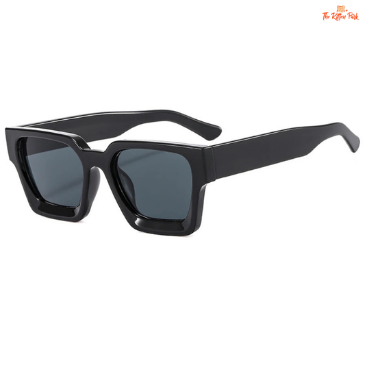 Small square green-lens retro sunglasses for women with UV400 protection and a plastic frame, perfect for stylish outdoor looks.