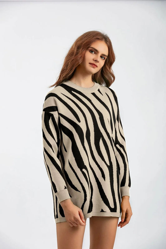 Zebra Stripes Urban Long Sweater