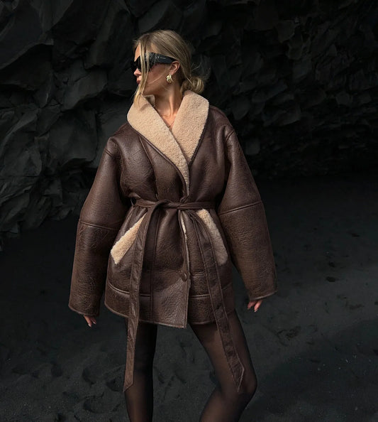 Double-Faced Belted Coat