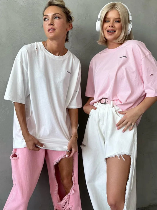 Streetwear Ripped Casual Jeans