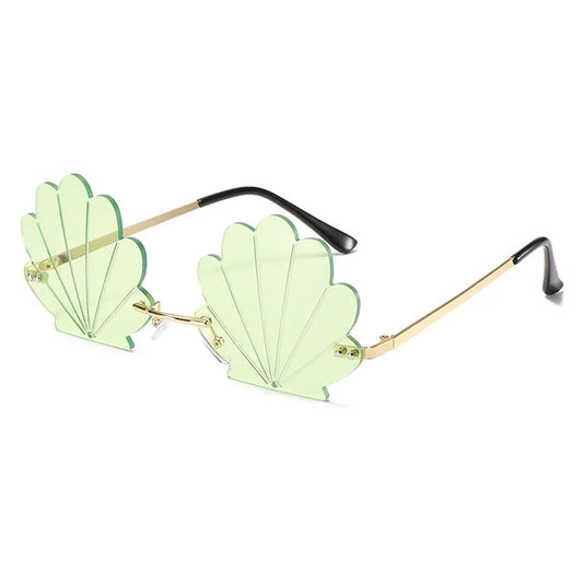 Seashell Elegance Rimless Sunglasses
