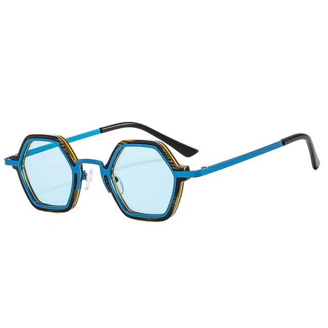 Oceanic Retro Polygon Sunglasses