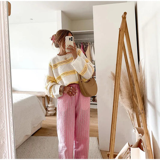 Basic Knit Elegance Loose Pullover