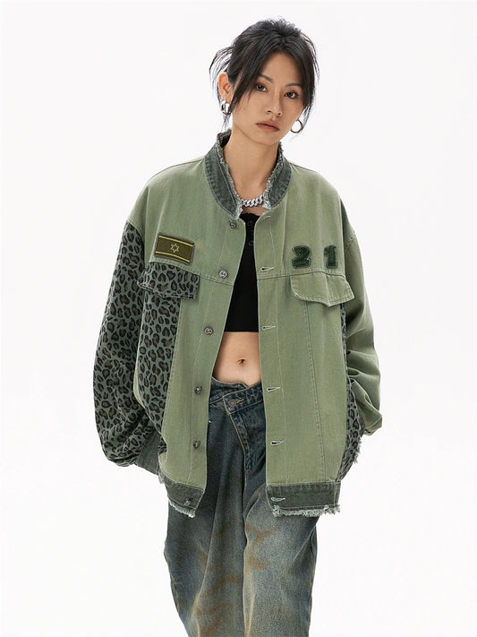 Green Edge Denim Jacket