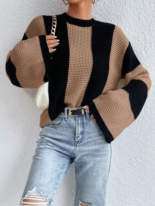 Casual Elegance Striped Sweater
