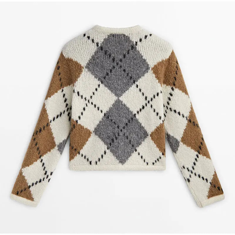 Diamond Elegance Knit Cardigan