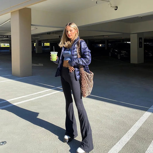 City Nights High-Waisted Flare Pants