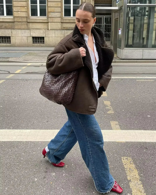 Luxe Faux Fur Brown Coat