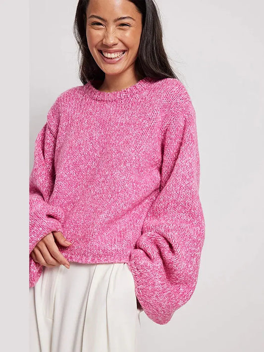AutumnBloom Backless Chic Pullover