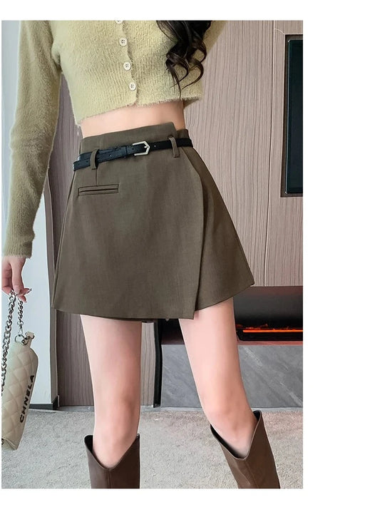 Office Elegance High-Waist Skirt Shorts