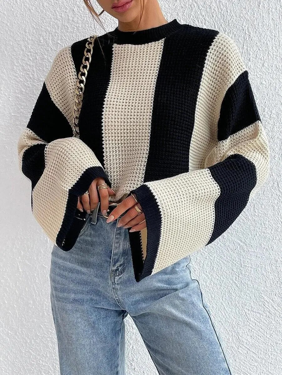 Casual Elegance Striped Sweater