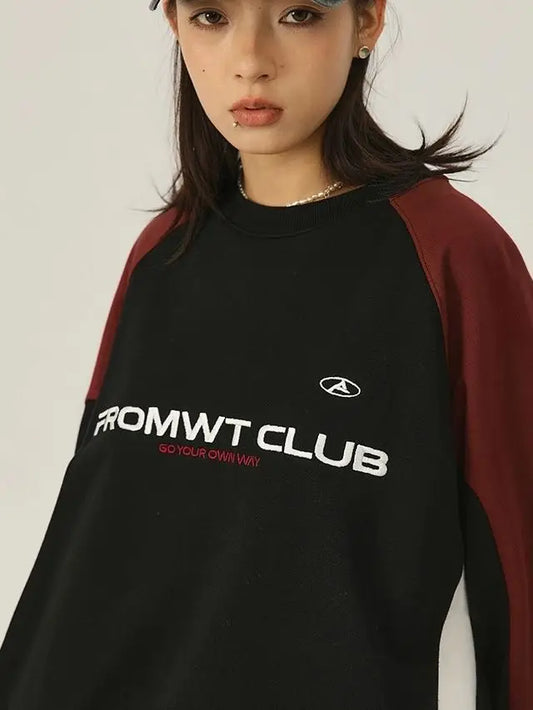 HipHop Aura Vintage Patchwork Sweatshirt