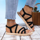 Chic Lace-Up Comfort Sandals