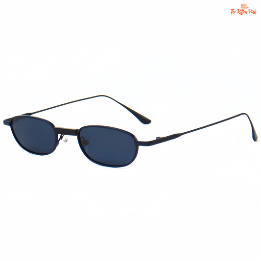 Retro-style small oval frame sunglasses for men and women, with polarized TAC lenses, copper frame, and UV400 outdoor protection.