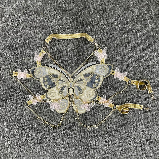 Ultra Short Butterfly Chain Top